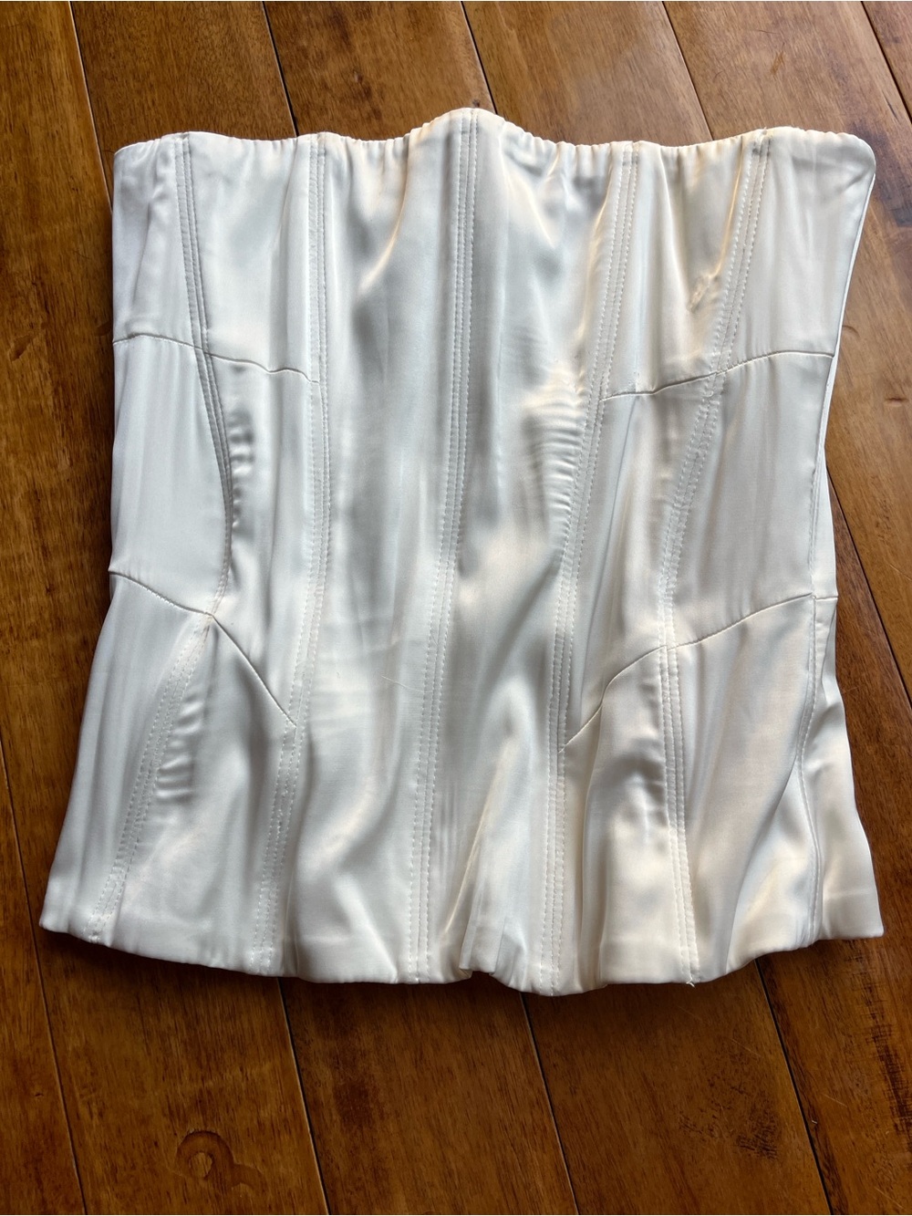 NWT Outcast white satin corset top size M